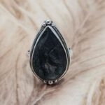 Moss Agate Size US 6 925 Sterling Silver Ring (REXT151-58)