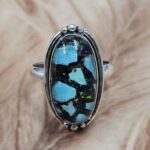 Aurora Opal & Kingman Turquoise Size US 9 925 Sterling Silver Ring (REXT151-82)