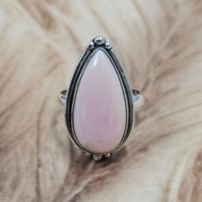 Pink Queen Conch Size US 6 925 Sterling Silver Ring (REXT151-62)