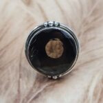 Smoky Quartz Size US 8 925 Sterling Silver Ring (REXT151-73)