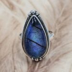 Aurora Opal Leaf Size US 6 925 Sterling Silver Ring (REXT151-55)