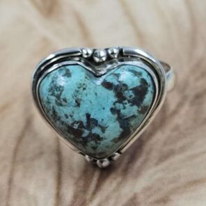 Kingman Turquoise Size US 8 925 Sterling Silver Ring (REXT151-86)