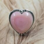 Pink Queen Conch Size US 10 925 Sterling Silver Ring (REXT151-87)