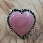 Pink Queen Conch Size US 11 925 Sterling Silver Ring (REXT151-93)