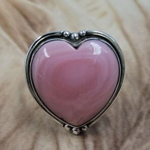 Pink Queen Conch Size US 11 925 Sterling Silver Ring (REXT151-93)