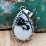 Zebra Jasper 1.5" 925 Sterling Silver Pendant (REXT95-255)