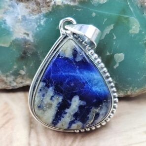 Afghanite 1.5" 925 Sterling Silver Pendant (REXT107-119)