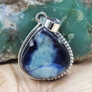 Afghanite 1.5" 925 Sterling Silver Pendant (REXT107-118)