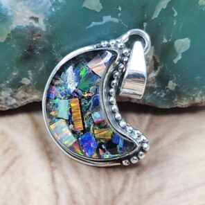 Monarch Opal 1.2" 925 Sterling Silver Pendant (REXT107-122)