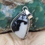 Zebra Jasper 1.5" 925 Sterling Silver Pendant (REXT107-138)