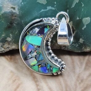Monarch Opal 1.2" 925 Sterling Silver Pendant (REXT107-123)