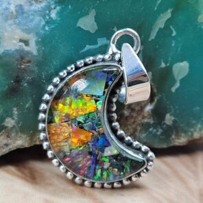 Monarch Opal 1.25" 925 Sterling Silver Pendant (REXT95-222)