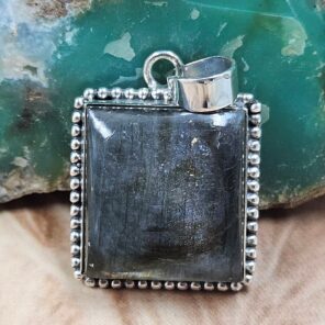 Purple Labradorite 1.5" 925 Sterling Silver Pendant (REXT95-217)