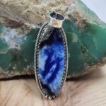 Afghanite 2" 925 Sterling Silver Pendant (REXT107-96)