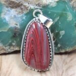 Red Agate 2" 925 Sterling Silver Pendant (REXT107-108)