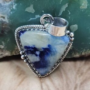 Afghanite 1.5" 925 Sterling Silver Pendant (REXT107-98)