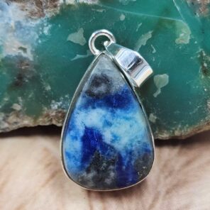 Afghanite 1.5" 925 Sterling Silver Pendant (REXT42-268)