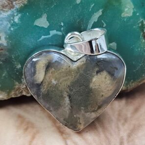 Brazilian Tiger Dendritic1.25" 925 Sterling Silver Pendant (REXT42-284)