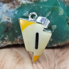 No. 1 Pool Ball Lightning Bolt 1.5" 925 Sterling Silver Pendant (REXT42-282)