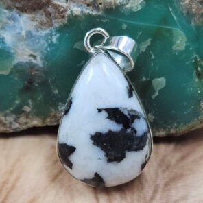 Zebra Jasper 1.5" 925 Sterling Silver Pendant (REXT42-266)
