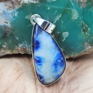 Afghanite 1.5" 925 Sterling Silver Pendant (REXT42-269)