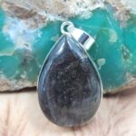 Purple Labradorite 1.5" 925 Sterling Silver Pendant (REXT42-277)