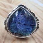 Aurora Opal Leaf Size US 6 925 Sterling Silver Ring (REXT151-100)
