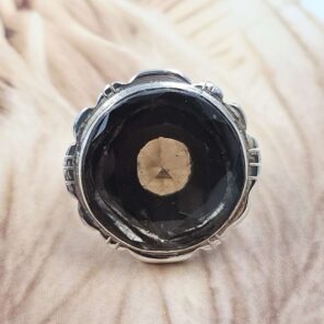 Smoky Quartz Size US 9 925 Sterling Silver Ring (REXT151-125)