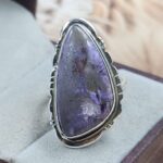 Charoite Size US 9 925 Sterling Silver Ring (REXT151-121)