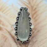 Shungite Size US 11 925 Sterling Silver Ring (REXT88-65)