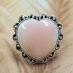 Pink Queen Conch Size US 6 925 Sterling Silver Ring (REXT88-59)