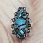 Aurora Opal & Kingman Turquoise Size US 6 925 Sterling Silver Ring (REXT88-58)