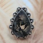 Moss Agate Size US 7 925 Sterling Silver Ring (REXT88-50)
