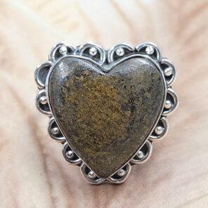 Bronzite Size US 9 925 Sterling Silver Ring (REXT88-70)