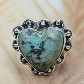 Chrysocolla Size US 6 925 Sterling Silver Ring (REXT88-64)