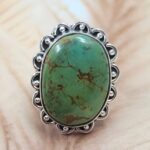 Kingman Turquoise Size US 7 925 Sterling Silver Ring (REXT88-49)