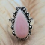 Pink Queen Conch Size US 8 925 Sterling Silver Ring (REXT88-41)