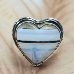 Blue Opal Size US 11 925 Sterling Silver Ring (REXT6-226)