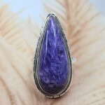Charoite Size US 8 925 Sterling Silver Ring (REXT6-247)