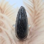 Silver Sheen Obsidian Size US 8 925 Sterling Silver Ring (REXT6-244)