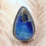 Afghanite Size US 8 925 Sterling Silver Ring (REXT6-249)