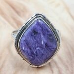 Charoite Size US 8 925 Sterling Silver Ring (REXT6-250)