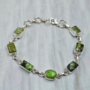 Yungai Turquoise 925 Sterling Silver Bracelet (RS5-203)