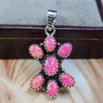 Hot Pink Aurora Opal 1.25" 925 Sterling Silver Pendant (REXT167-63)