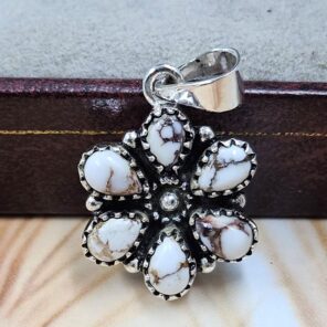 Wild Horse Jasper 1" 925 Sterling Silver Pendant (REXT167-33)