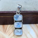 Rainbow Moonstone 1.25" 925 Sterling Silver Pendant (REXT167-82)