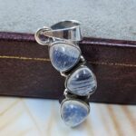 Rainbow Moonstone 1.25" 925 Sterling Silver Pendant (REXT167-70)