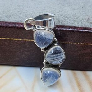 Rainbow Moonstone 1.25" 925 Sterling Silver Pendant (REXT167-70)
