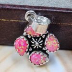 Hot Pink Aurora Opal 1" 925 Sterling Silver Pendant (REXT167-51)