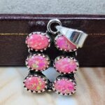 Hot Pink Aurora Opal 1" 925 Sterling Silver Pendant (REXT167-43)